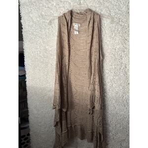 WOMEN.S TAN KNIT CARDIGAN